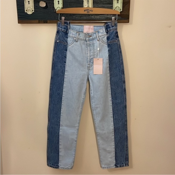 Revice Gemini Crossroads Two-Tone Cropped Jeans Size 27 - Picture 5 of 16